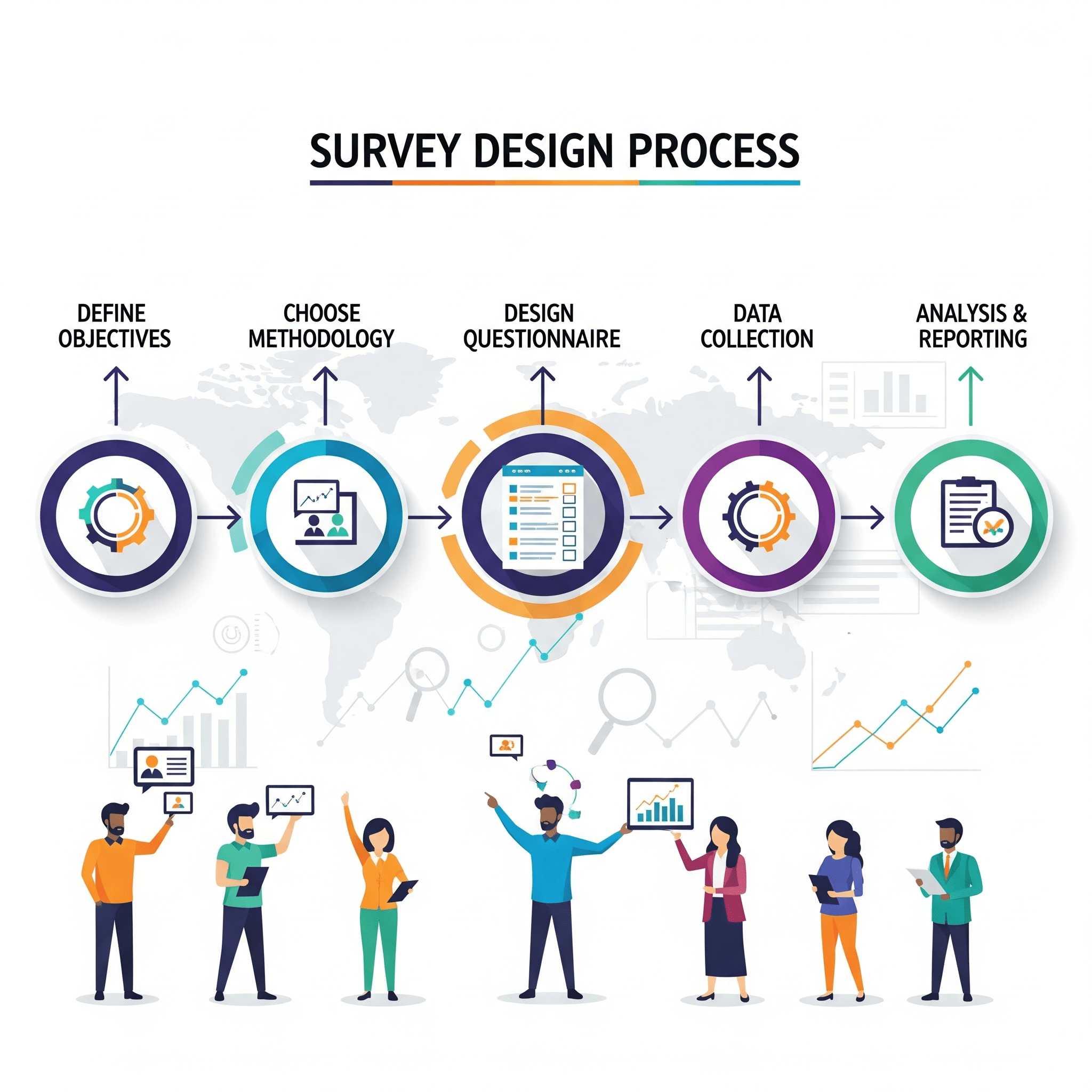 Survey design process illustration